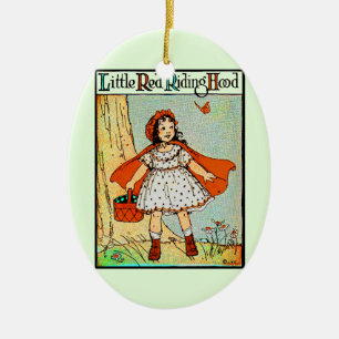 Ornement En Céramique Petit Chaperon Rouge Vintage Mignon