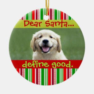 Ornement En Céramique Petit chat ou chien animal de compagnie Noël Ornem