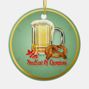 Ornement En Céramique Petit déjeuner d'ornement Champion-Heureux