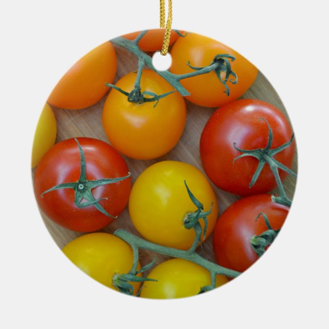 Ornement En Céramique Petites tomates colorées (Devant)
