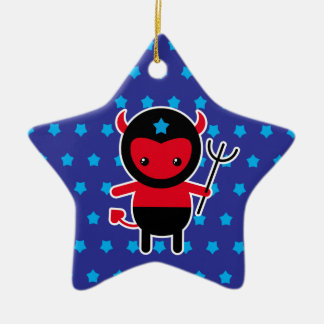 Ornement En Céramique Peu de diable de Ninja de kawaii