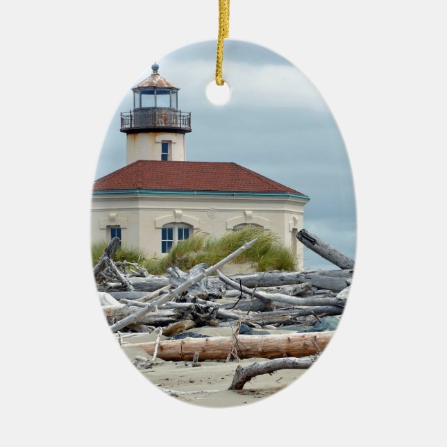 Ornement En Céramique Phare de la côte de l'Oregon (Devant)