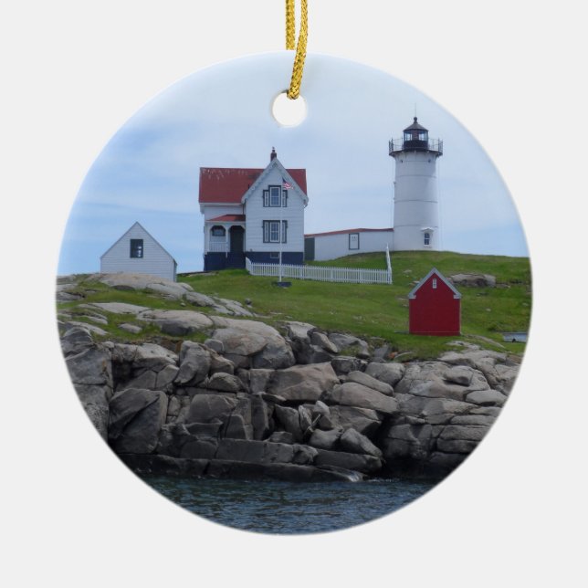 Ornement En Céramique Phare de protubérance - Maine (Devant)