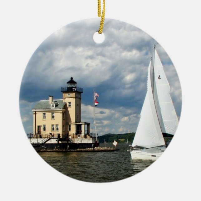 Ornement En Céramique Phare de Rondout (Devant)