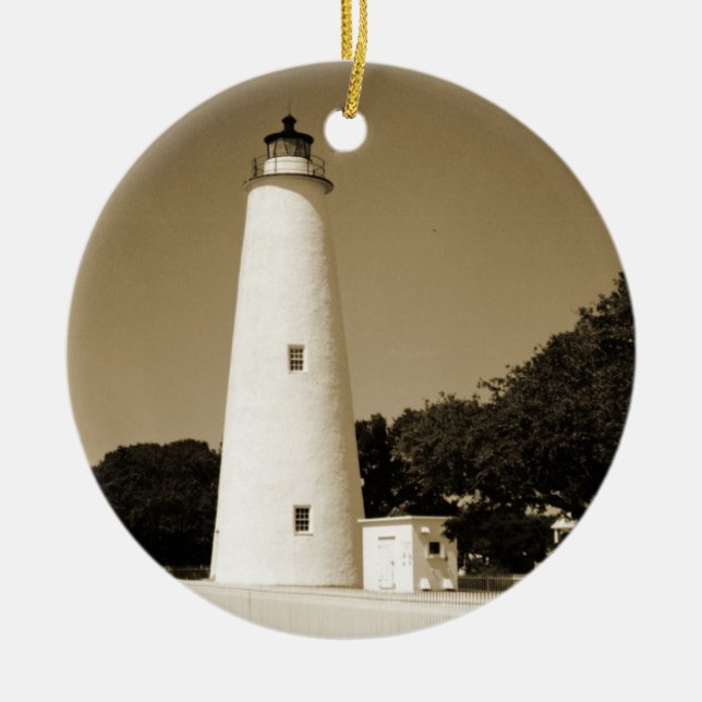 Ornement En Céramique Phare d'Ocracoke (Devant)