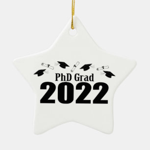 Ornement En Céramique PhD Grade 2022 Caps And Diplomas