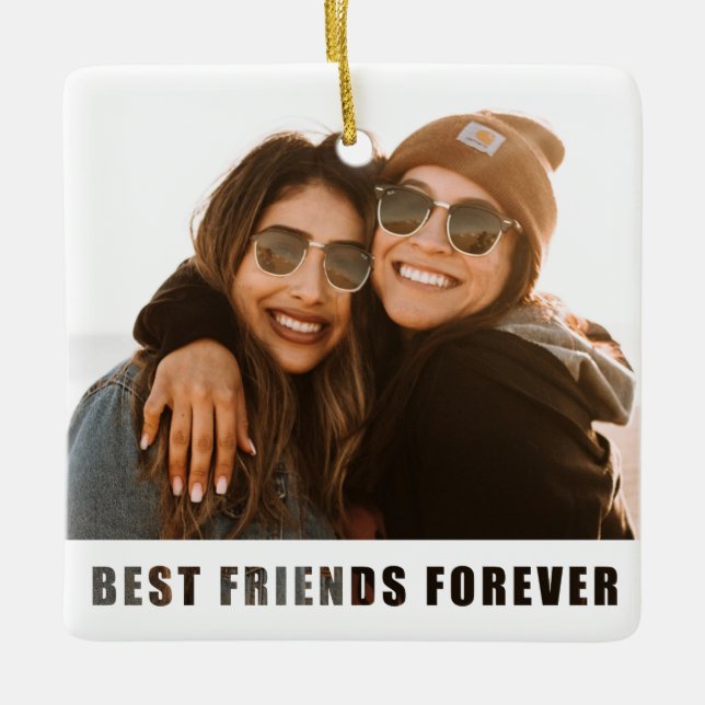 Ornement En Céramique Photo Best Friends Forever Christmas Orament (Devant)