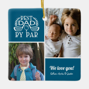 Ornement En Céramique Photo Collage Best Papa By Par Par