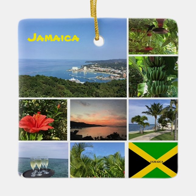 Ornement En Céramique Photo Collage de Jamaïque (Devant)