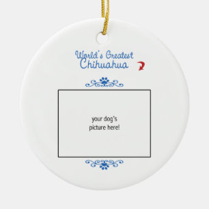 Ornement En Céramique Photo faite sur commande ! Le plus grand chiwawa