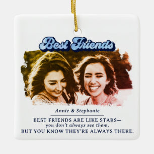 Ornement En Céramique Photo Keepsaké Best Friends