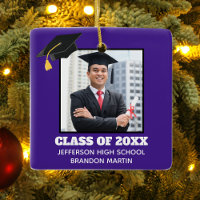 Photo personnalisée Purple Senior Graduation Photo