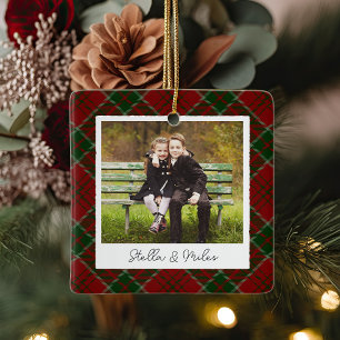 Ornement En Céramique Photo Plaid classique double face personnalisée