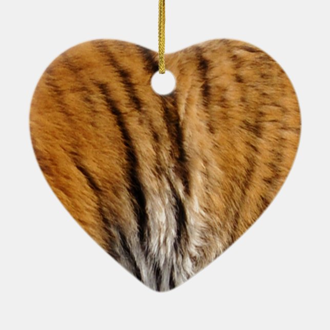 Ornement En Céramique Photo Tiger Stripes Big Cat Wildlife (Dos)