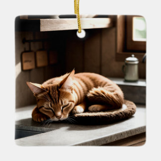 Ornement En Céramique Photographie de chat d'art réaliste