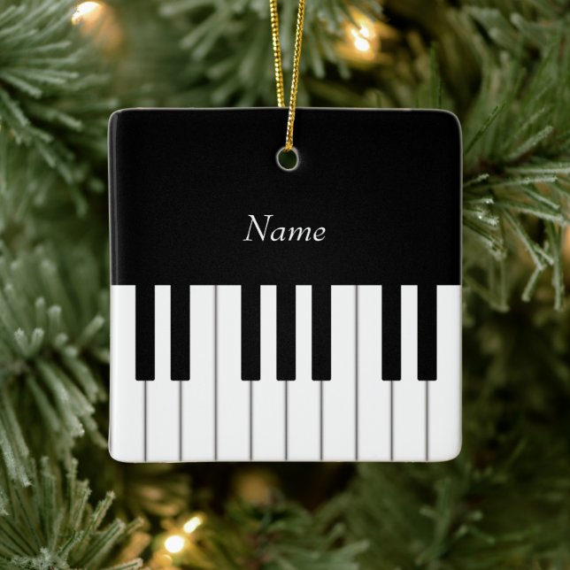 Ornement En Céramique Piano Clavier Élégant Musicien Personnalisé (Arbre)
