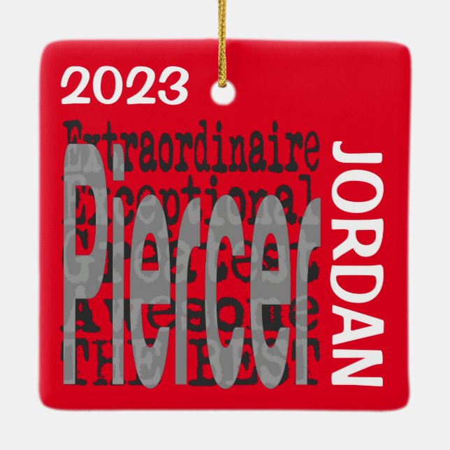 Ornement En Céramique Piercer Extraordinaire PERSONNALISÉ (Dos)