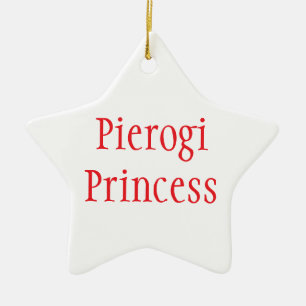 Ornement En Céramique "Pierogi Princess - Joyeux Noël 2024"