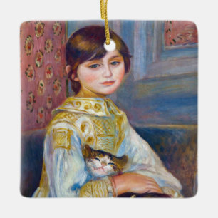 Ornement En Céramique Pierre-Auguste Renoir - Enfant avec chat