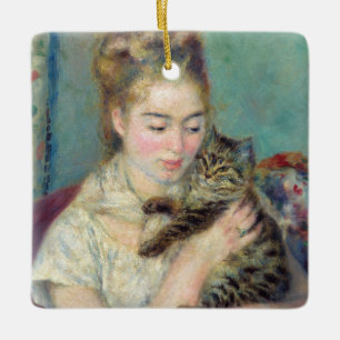 Ornement En Céramique Pierre-Auguste Renoir - Woman with a Cat