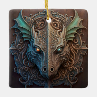 Ornement En Céramique Pierre médiévale Gargoyle Dragon Carturage
