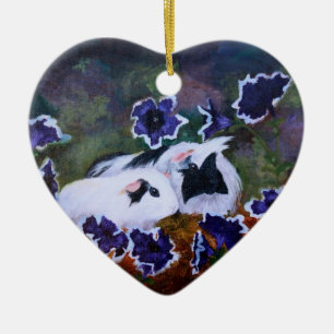 Ornement En Céramique Piggies dans le jardin