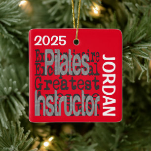 Ornement En Céramique Pilates Instructeur Extraordinaire CUSTOM