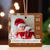 Pine Tree & Snow Baby Birth Stats & Photos Brown