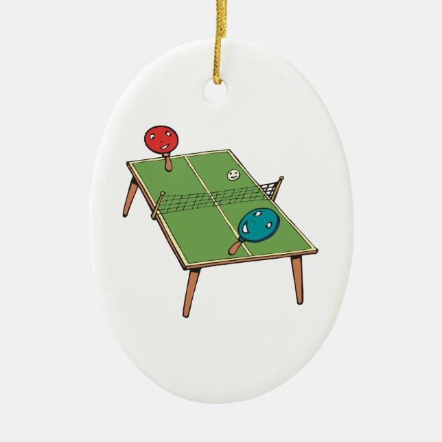 Ornement En Céramique Ping-pong (Devant)