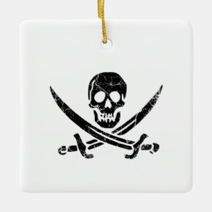 Ornement En Céramique Pirate cross