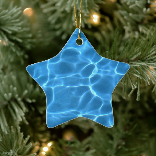 Ornement En Céramique Piscine Bleue Aqua (Arbre)