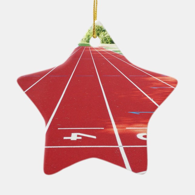 Ornement En Céramique Piste Et Champ En Cours (Devant)