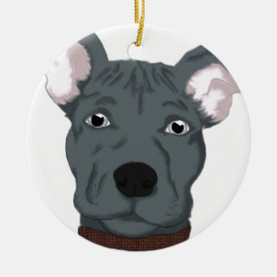 Ornement En Céramique Pitbull