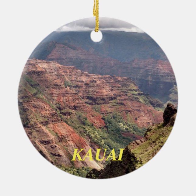 Ornement en céramique Pittoresque Kauai Hawaii (Dos)