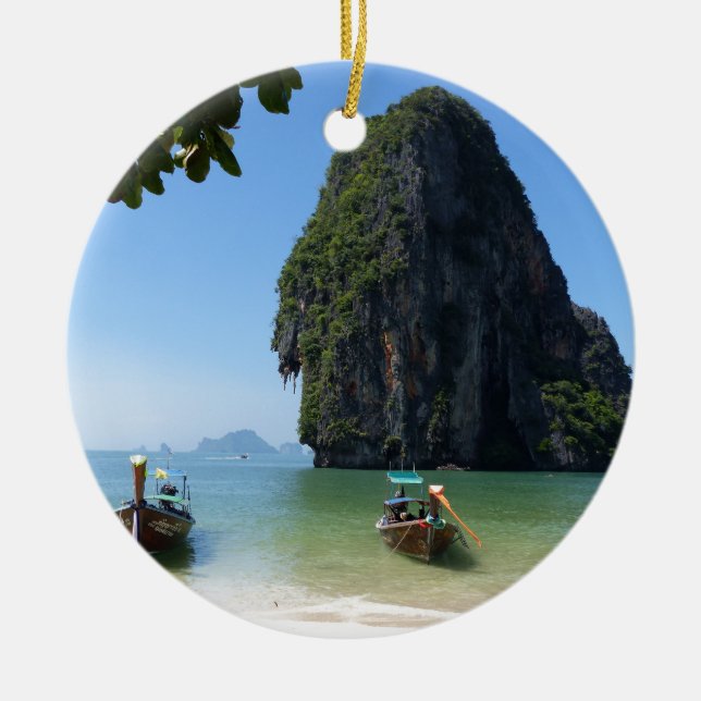 Ornement En Céramique Plage de Krabi, Thaïlande (Devant)