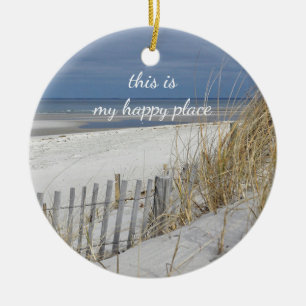 Ornement En Céramique Plage d'océan sur Cape Cod