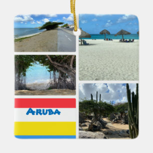 Ornement En Céramique Plage pittoresque et désert Aruba