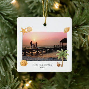 Ornement En Céramique Plage Warmest Warmest Photo Noël moderne
