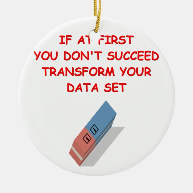 Ornement En Céramique plaisanterie de maths (Devant)