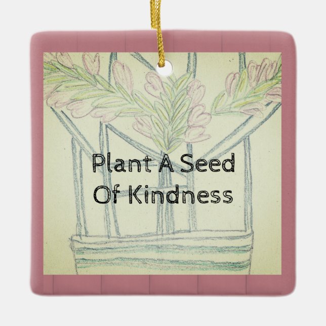 Ornement En Céramique Plante (Devant)