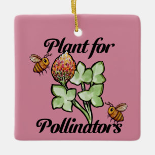 Ornement En Céramique Plante pour abeille pollinisatrice