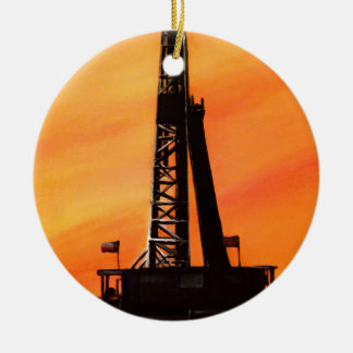 Ornement En Céramique Plate-forme pétrolière du Texas