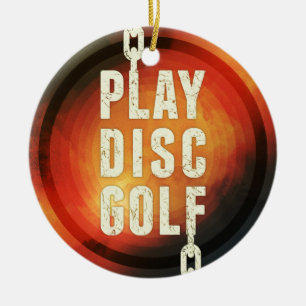 Ornement En Céramique Play Disk Golf
