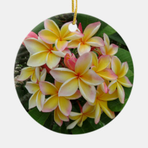 Ornement En Céramique Plumeria hawaïen