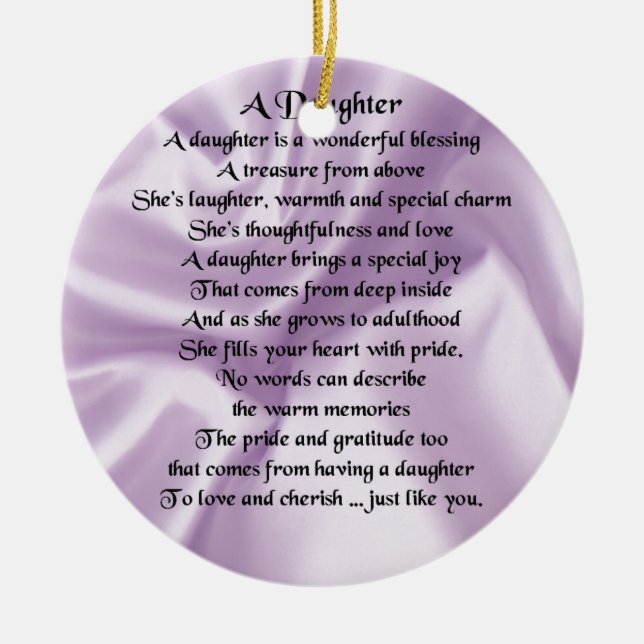 Ornement En Céramique Poème fille - Lilac Silk (Devant)
