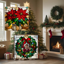 Poinsettias Plantées Faux Verre