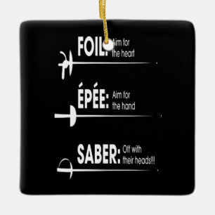 Ornement En Céramique Poison de Fencing I Always Win All Match
