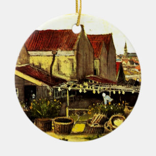 Ornement En Céramique Poisson Grange de séchage par Vincent van Gogh