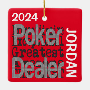 Ornement En Céramique Poker Dealer Extraordinaire PERSONNALISÉ