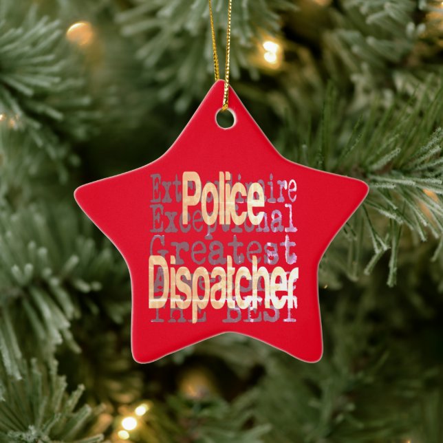Ornement En Céramique Police Dispatcher Extraordinaire (Arbre)